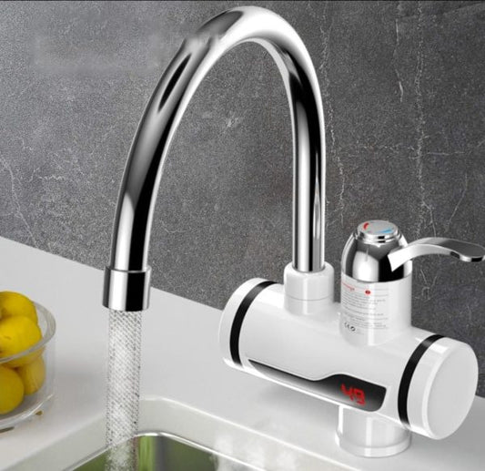 Electric Water Heating Faucet for Kitchens & Bathrooms Instant Hot Water with Display (No Shower Function)