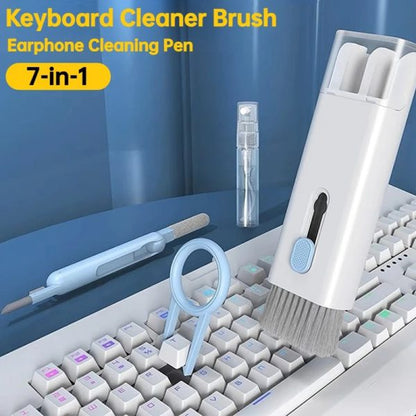 7-in-1 Headset & Electronics Cleaning Kit – Scalable Keyboard Cleaner, Brush, Earphone Cleaning Pen, and More