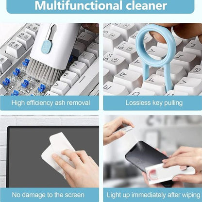 7-in-1 Headset & Electronics Cleaning Kit – Scalable Keyboard Cleaner, Brush, Earphone Cleaning Pen, and More