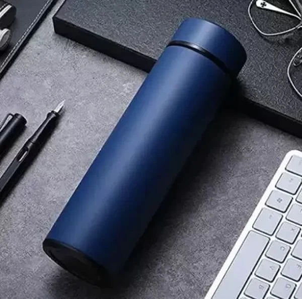 "Premium Stainless Steel Temperature Display Vacuum Insulated Water Bottle – Thermo Flask Coffee Cup (Random Color)."